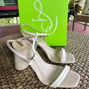 Sam Edelman Kit Slingback Block Heel Sandal in ivory